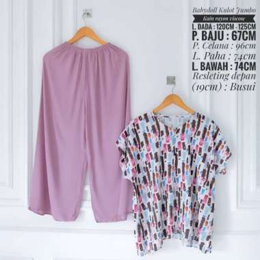ONE SET BABYDOLL KULOT JUMBO KATUN RAYON VISCOSE  / PIYAMA RAYON / PAJAMAS / SETELAN KULOT (PART 1) 