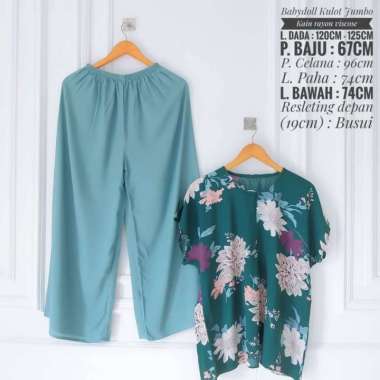 ONE SET BABYDOLL KULOT JUMBO KATUN RAYON VISCOSE / PIYAMA RAYON / PAJAMAS / SETELAN KULOT (PART 1)