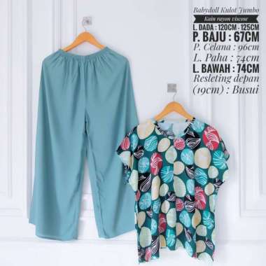 ONE SET BABYDOLL KULOT JUMBO KATUN RAYON VISCOSE / PIYAMA RAYON / PAJAMAS / SETELAN KULOT (PART 1)
