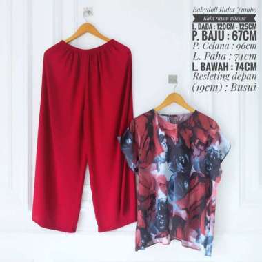 ONE SET BABYDOLL KULOT JUMBO KATUN RAYON VISCOSE  / PIYAMA RAYON / PAJAMAS / SETELAN KULOT (PART 1) 