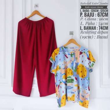 ONE SET BABYDOLL KULOT JUMBO KATUN RAYON VISCOSE  / PIYAMA RAYON / PAJAMAS / SETELAN KULOT (PART 1) 