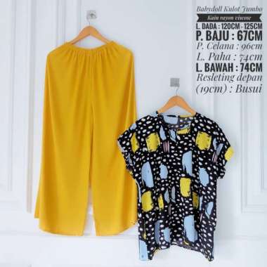 ONE SET BABYDOLL KULOT JUMBO KATUN RAYON VISCOSE  / PIYAMA RAYON / PAJAMAS / SETELAN KULOT (PART 1) 