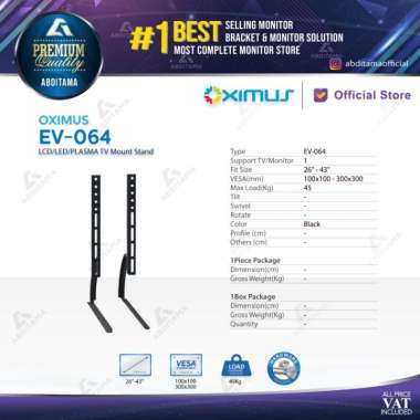 BRACKET TV LED LCD STAND KAKI MONITOR 26" - 37" OXIMUS EV64