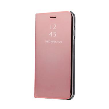 OEM Clear View Standing Cover Casing for iPhone 8 Plus - Rose Gold