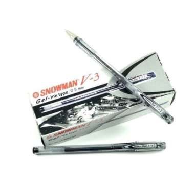 SNOWMAN GEL PEN V3 3s ( BLACK )