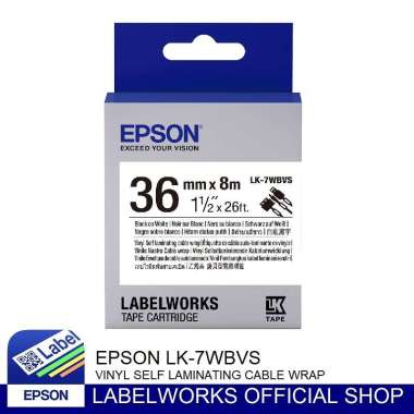 Jual Epson labelworks LK-6WBVS 24mm 8m Vinyl Self Laminating ...