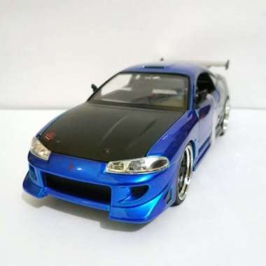 Diecast - Miniatur Mobil Sport 1955 Mitsubishi Eclipse blue JDM Tuners