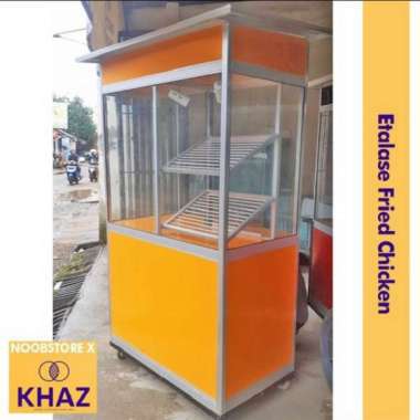 Etalase Fried Chicken Alumunium ukuran 100 x 60 x 180 cm