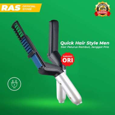 Sisir Pelurus Rambut Keriting Pria Multifungsi Quick Hair Style Men