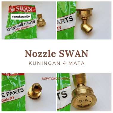 Nozzle SWAN 4 mata kuningan spuyer besi swan 4 lubang original SWAN