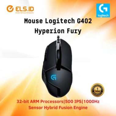Logitech G402 Hyperion Fury - Mouse Gaming Hitam Ergonomik
