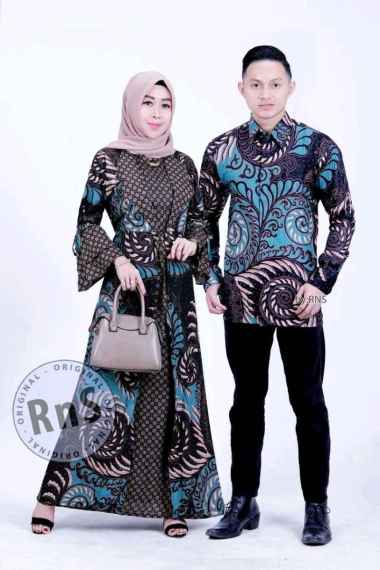 couple gamis terbaru / couple gamis modern / couple gamis batik /batik setiahati L batik kombinasi