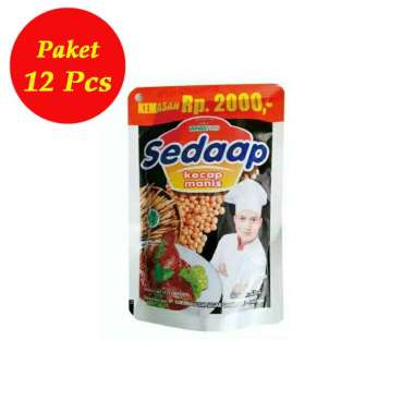 [PAKET 1 LUSIN] Kecap Kecap Manis Sedaap Kedelai Hitam 63ml - Kecap Manis Sedaap Refill - Sedaap Kec