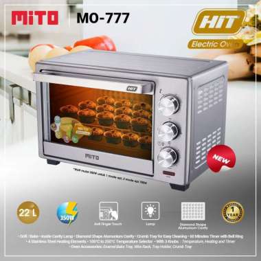 REDEEM TEBUS MURAH - OVEN MITO MO 777 HIT OVEN 22L - OVEN LISTRIK MO 777 Silver