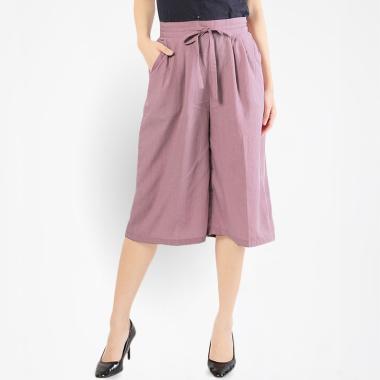 Jo & Nic Wilona Ribbon Midi Celana Kulot Wanita - Pink