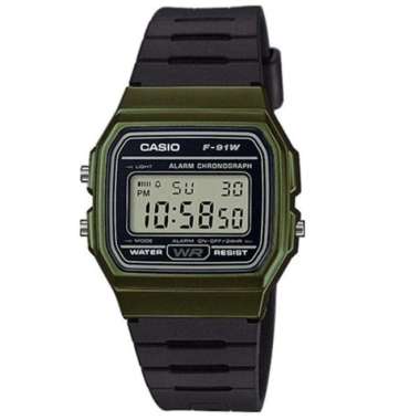 CASIO ORIGINAL - CASIO F-91WM-3ADF - JAM TANGAN PRIA JAM PRIA - RUBBER CASIO F-91WM-3A F 91WM 3A 91 