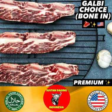 SHORT RIBS GALBI KALBI CHOICE BONE IN WAGYU PREMIUM 500 GRAM IMPORT DARI USA/GALBI CHOICE BONE IN RI