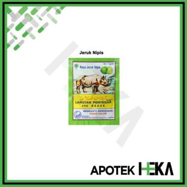 Larutan Penyegar Cap Badak 1 Sachet 7gr Jeruk Nipis