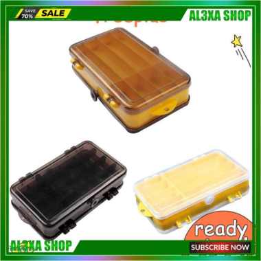 Double Side Fishing Lure Box Portable Bait Case Organizer Lure