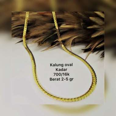 Kalung oval emas asli kadar 700/16k dewasa 10 gr