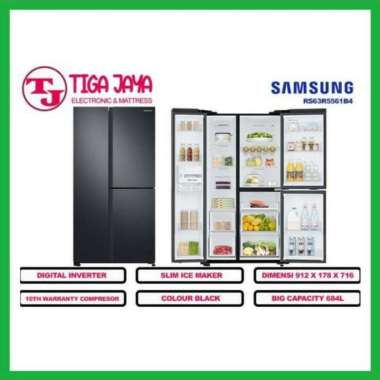 Samsung RS63R5561B4 Kulkas Side by Side 3pintu