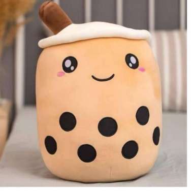Boneka Boba Milk Shake Jumbo JUMBO 50x40 CM COKLAT