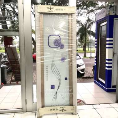 PINTU ALUMUNIUM MOTIF FULL KACA KAMAR MANDI WC ROSEGOLD + HANDLE JAYCO ENGSEL KIRI