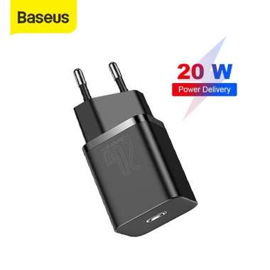 Baseus Super Si 20W Kepala Charger QC Type C PD iPhone