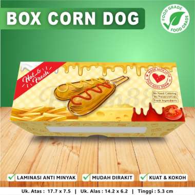 Box Corn Dog - Kotak Corndog - HOT & FRESH - FC- (50 pcs)