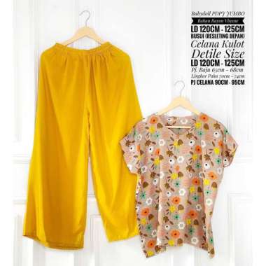 One Set Babydoll Kulot JUMBO Rayon Viscose Friendly Setelan Piyama Babydoll Rayon Viscose Friendly S