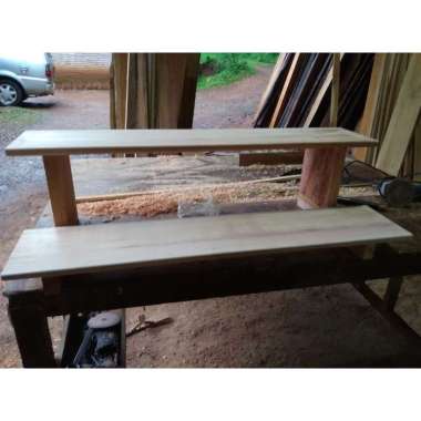 Rak pot kayu 2 ambalan ukuran 100cm