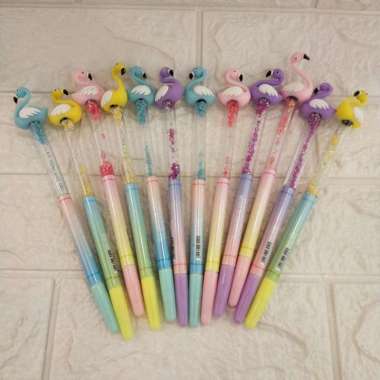 Pulpen Gliter Flamingo/ Pulpen Unik Lucu.