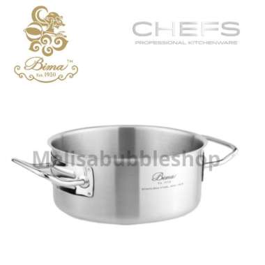 Bima Chefs Casserole 32cm 32cm 10,5 Liter 3ply Sus 304 Saucepot Induksi Induction BP1900332