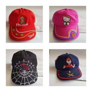 Topi Bassball Anak Bordir Karakter Lucu Biru Tayo