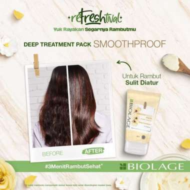 MATRIX Biolage Smoothproof Deep Treatment Pack / Perawatan Instan Rambut Kering Diwarnai - Lurus & S