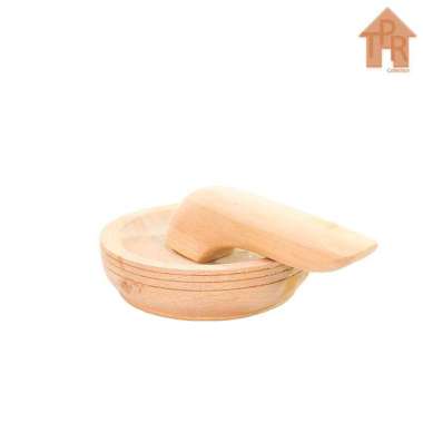 Set Cobek Ulekan Kayu / Cobek / Cowek Kayu Mahoni  D16  Cobek + ulekan