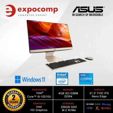 ASUS PC ALL IN ONE V222FAK-BA542W BLACK CORE i5-10210