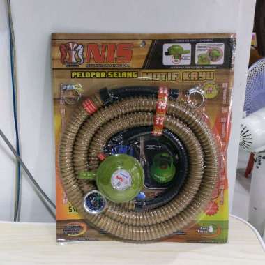 PROMO Regulator kompor gas tekanan tinggi Nis double lock - 2 kunci + meter REGULATOR PAKET SELANG