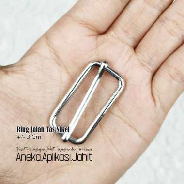 12 BIJI RING JALAN TAS 3 CM NIKEL / RING BESI TAS 30 MM
