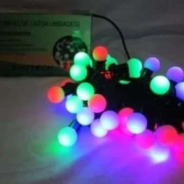 lampu led natal bola / kelereng warna warni