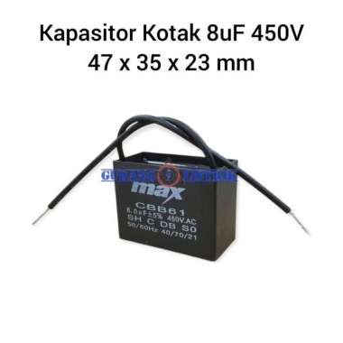 Kapasitor Capacitor 8uF 450V AC Untuk Kipas Angin Pompa Air