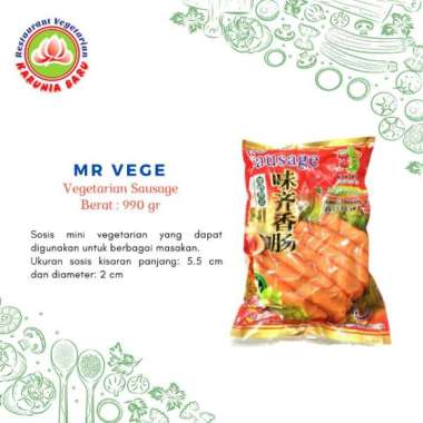 Karunia Baru MR VEGE Vegetarian Sausage/Sosis Vegetarian - 990 gr 900gr