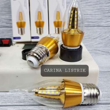 hinomaru Lampu LED Candle 5w 5 watt E27 PUTIH filamen 6500k