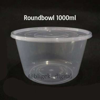 Thinwall Round Bowl 1000ml Mangkok plastik Cup plastik Victory 25 Pcs