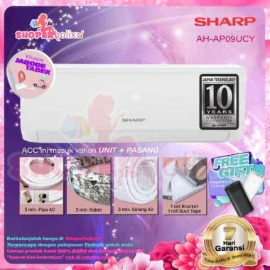AC SHARP 1 PK AH-A09UCY + INSTALASI PEMASANGAN TURBO unit only