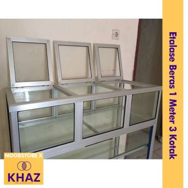 Etalase Beras / Etalase Warung Beras / Etalase Jualan Beras 1 Meter
