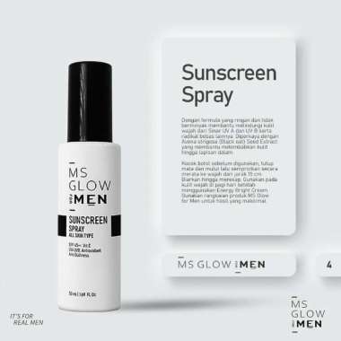 MS GLOW MEN Skincare Pria Paket Skincare Acne BPOM Skincare SUNSCREEN SPRAY