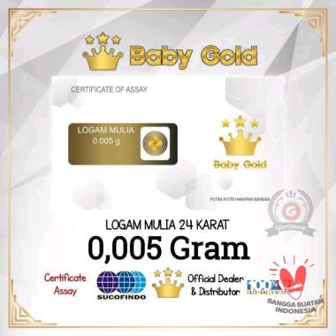 BabyGold 0.005 Gram Logam Mulia Emas Mini 24k