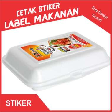 Cetak Stiker Produk Kemasan Makanan Free Design Custom