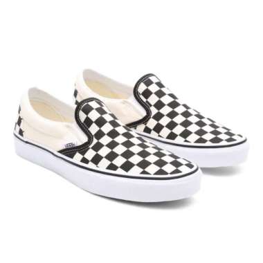 vans checkered blue and black